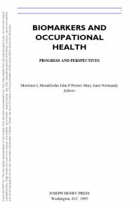 Biomarkers and Occupational Health: Progress and Perspectives