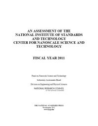 An Assessment of the National Institute of Standards and Technology Center for Nanoscale Science and Technology: Fiscal Year 2011