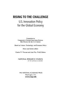 Rising to the Challenge: U. S. Innovation Policy for the Global Economy