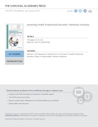 Assessing Health Professional Education: Workshop Summary