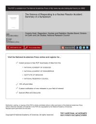 The Science of Responding to a Nuclear Reactor Accident: Summary of a Symposium