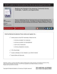 Realizing the Potential of the American Community Survey: Challenges, Tradeoffs, and Opportunities