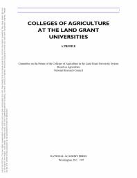 Colleges of Agriculture at the Land Grant Universities: A Profile