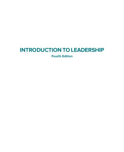 Introduction to Leadership: Concepts and Practice