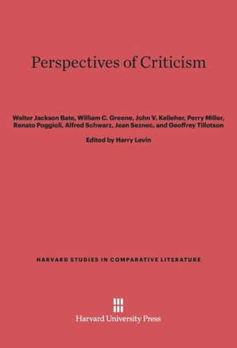 Perspectives of Criticism