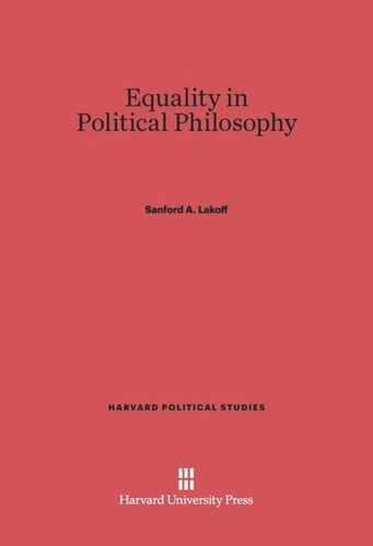 Equality in Political Philosophy