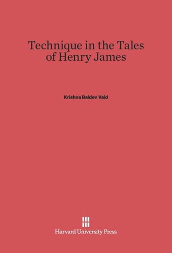 Technique in the Tales of Henry James