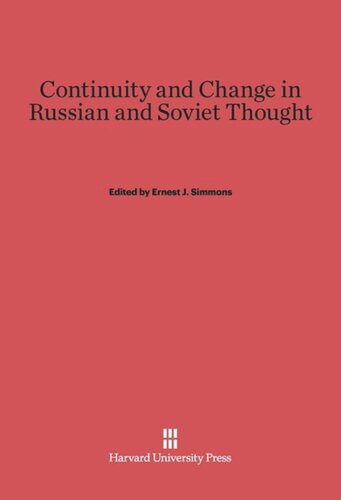 Continuity and Change in Russian and Soviet Thought