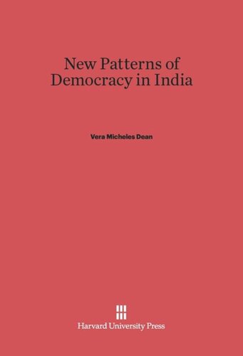 New Patterns of Democracy in India: Second Edition