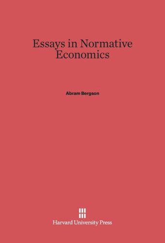 Essays in Normative Economics