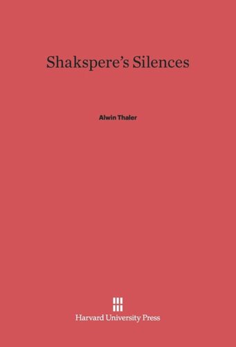 Shakespeare's Silences