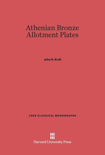 Athenian Bronze Allotment Plates