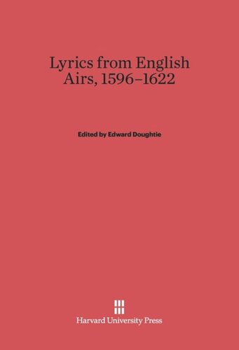 Lyrics from English Airs, 1596-1622