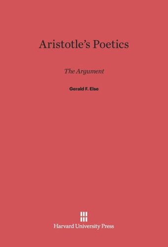 Aristotle’s Poetics: The Argument