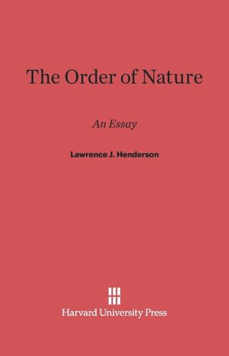 The Order of Nature: An Essay