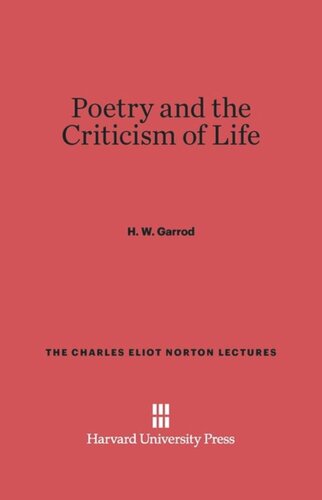 Poetry and the Criticism of Life