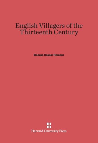 English Villagers of the Thirteenth Century