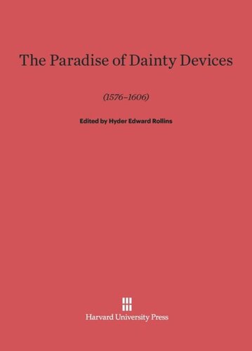 A Paradise of Dainty Devices (1576–1606)