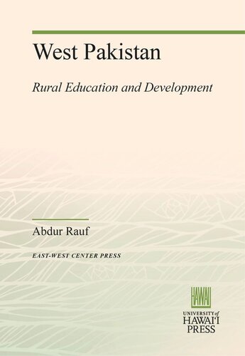 West Pakistan: Rural Education and Development