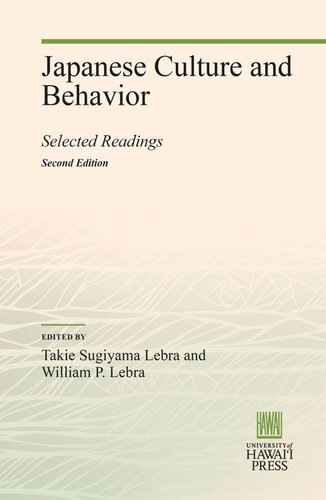 Japanese Culture and Behavior: Selected Readings