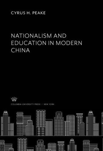 Nationalism and Education in Modern China