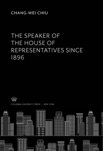 The Speaker of the House of Representatives Since 1896