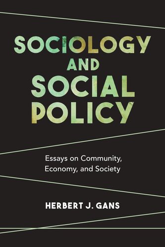 Sociology and Social Policy: Essays on Community, Economy, and Society