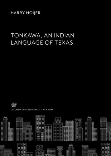 Tonkawa an Indian Language of Texas