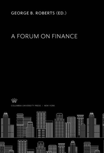 A Forum on Finance