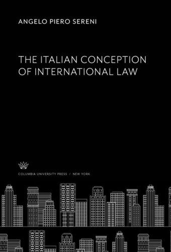 The Italian Conception of International Law