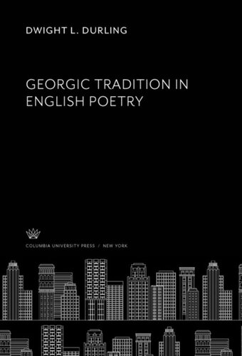 Georgic Tradition in English Poetry