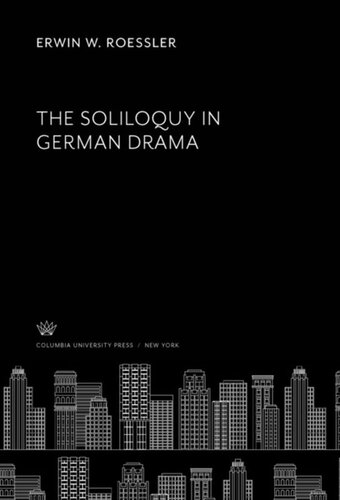 The Soliloquy in German Drama