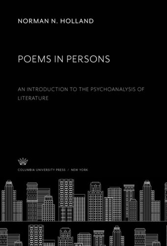 Poems in Persons: An Introduction to the Psychoanalysis of Literature