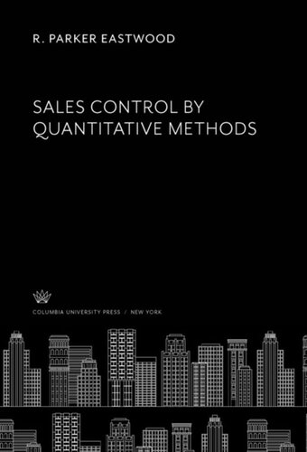 Sales Control by Quantitative Methods