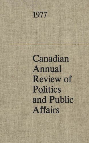 Canadian Annual Review of Politics and Public Affairs 1977