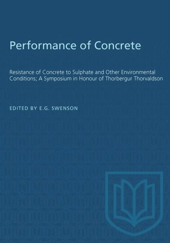 Performance of Concrete: Resistance of Concrete to Sulphate and Other Environmental Conditions; A Symposium in Honour of Thorbergur Thorvaldson