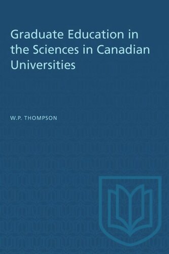 Graduate Education in the Sciences in Canadian Universities