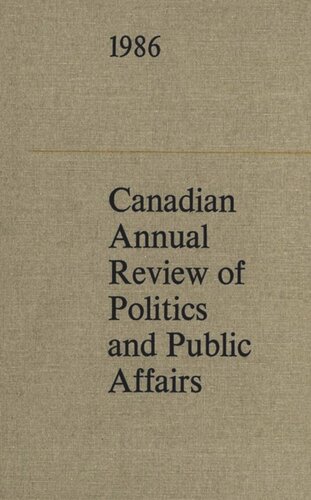 Canadian Annual Review of Politics and Public Affairs 1986