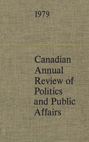 Canadian Annual Review of Politics and Public Affairs 1979