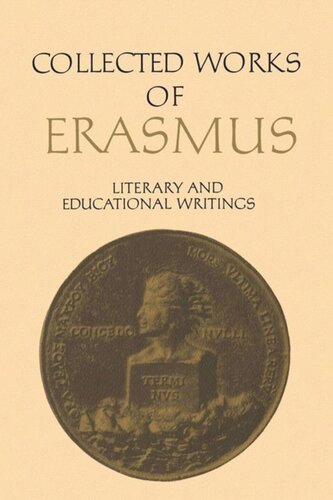 DOBD Collected Works of Erasmus: Literary and Educational Writings, 3 and 4