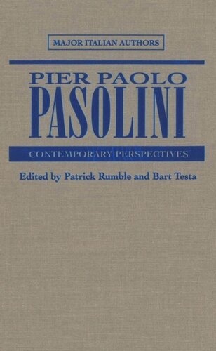 Pier Paolo Pasolini: Contemporary Perspectives