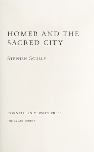 Homer and the Sacred City