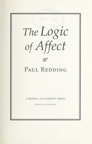 The Logic of Affect