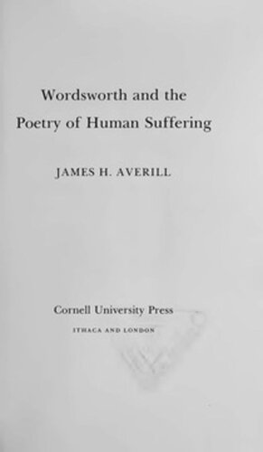 Wordsworth and the Poetry of Human Suffering