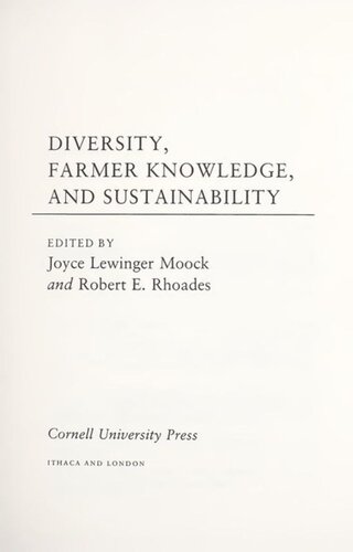 Diversity, Farmer Knowledge, and Sustainability