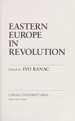 Eastern Europe in Revolution