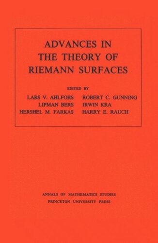 Advances in the Theory of Riemann Surfaces. (AM-66), Volume 66