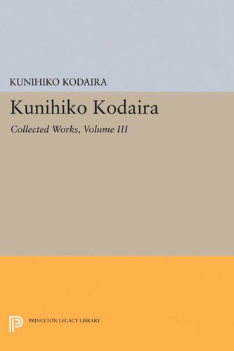 Kunihiko Kodaira, Volume III: Collected Works