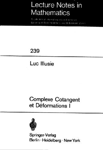 Complexe cotangent et deformations I