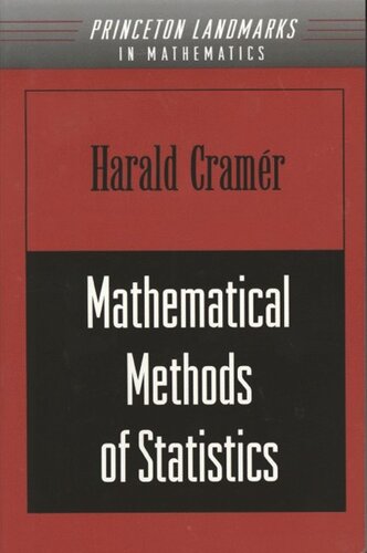 Mathematical Methods of Statistics (PMS-9), Volume 9